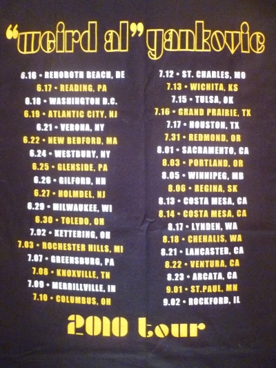 Tour shirt